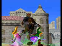 Link, Zelda et Ganondorf dans Super Smash Bros. Melee